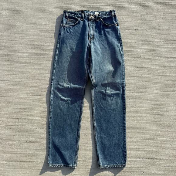 Vintage 90s Levi's 550 Relaxed Fit 32x34 Orange Tab Straight Leg Blue Jeans - Picture 4 of 11